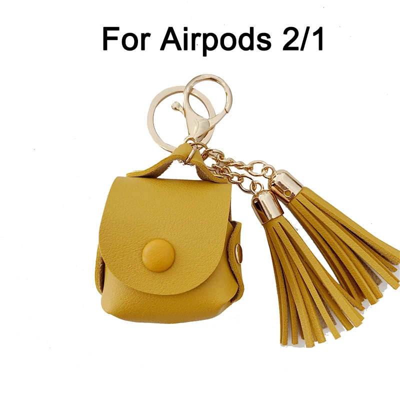 Кожаный чехол для Apple Airpods Pro 3, брелок для наушников, чехол для AirPods 3 2 1, чехол для зарядки s Box, защитная сумка, аксессуары