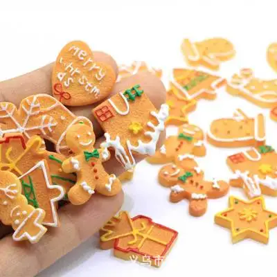 10 шт., резиновые Кабошоны, рождественские милые украшения для печенья, скрапбукинг, подходят для заколки, детали для украшений - Цвет: mix random