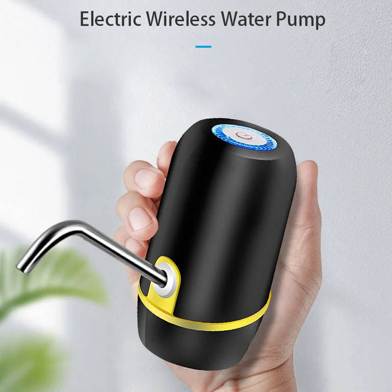 Bottled Dispenser Pump Bottled Water Pump Electric Water Pump Creative Portable Rechargeable 1200mAh 304 Stainless Steel 4W
