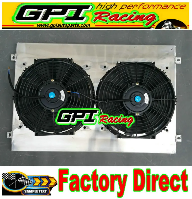 Aluminum Radiator Shroud +thermo Fan For Nissan Patrol Gq Safari 2.8