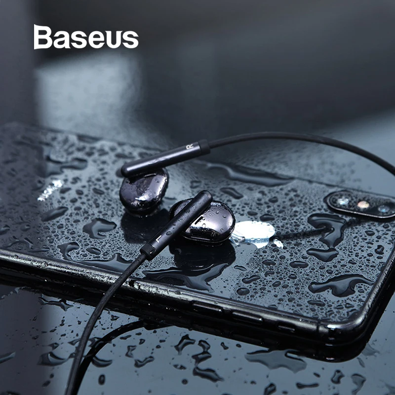 

Baseus S30 Bluetooth Earphone Wireless Lightweight Sport earphones IPX5 Waterproof 3D Stereo Bass Earphone with HD Mic for Phone