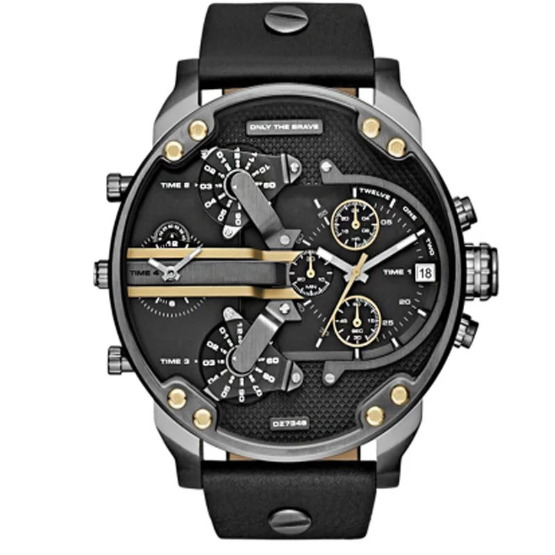 

DZ Watch Quartz Watch Fashion Cool Large Dial 73 Series Steel Belt Belt Watch Import Sony Battery