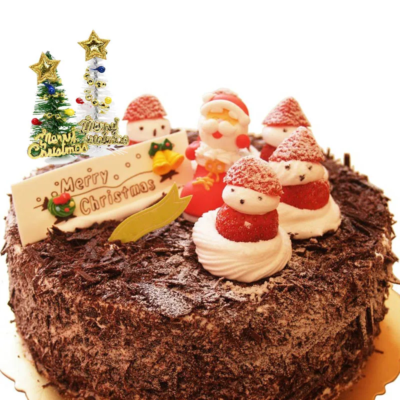 5/10 шт. Merry Топпер на Рождественский торт Мини Рождественская елка для капкейка