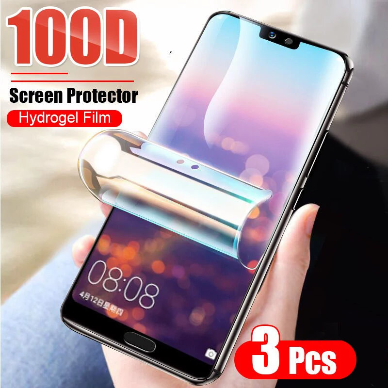 3 1 шт Защитная 100D Гидрогелевая пленка для хуавей P10 Лайт P20 P30 про Защита экрана mate