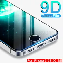 9D закаленное стекло для Apple iPhone 5S 5 SE 5C 4 4S защита экрана 9H Анти-взрыв защитная пленка, стекло для iPhone 5S, SE