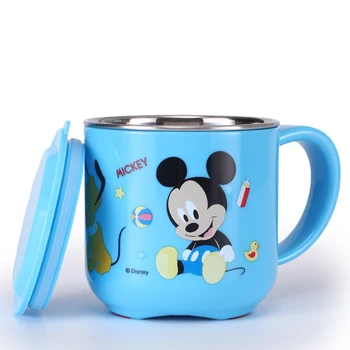 

Disney stainless steel drinking cup home children's fashion drinking cup cartoon plane 304 stainless steel double-layer cup