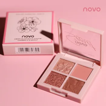 

4 Color Glitter Matte Eyeshadow Dish Eye Makeup Waterproof Mineral Powder Shimmer Eye Shadow Make up Palette Cosmetics