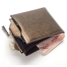 

Billfold PU Leather Moneybag Fold Zipper Mulit-Pocket Wallet Men's Clutch Short Purse Solid Color Coin Cash Card Holder Wallets