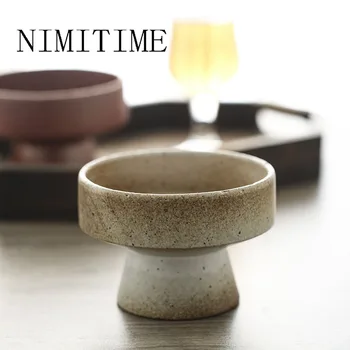 

1PC Japanese Style Ceramic Fruit Personality Nut Dish Retro Snacks Dinner TrayTableware