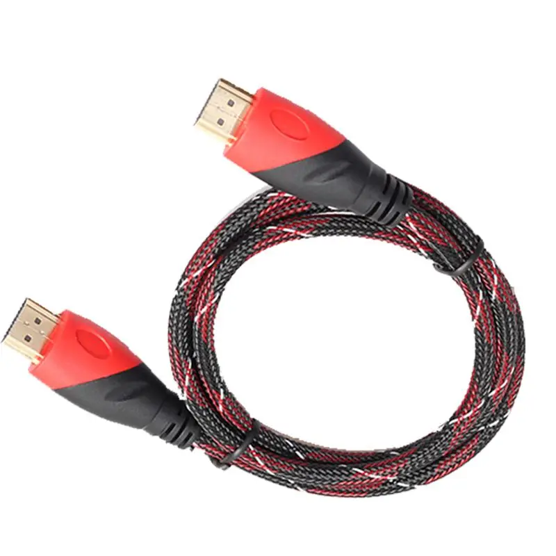 Позолоченный hdmi кабель HD видео кабель аудио кабель hdmi кабель двухцветный режим красный и черный сеть