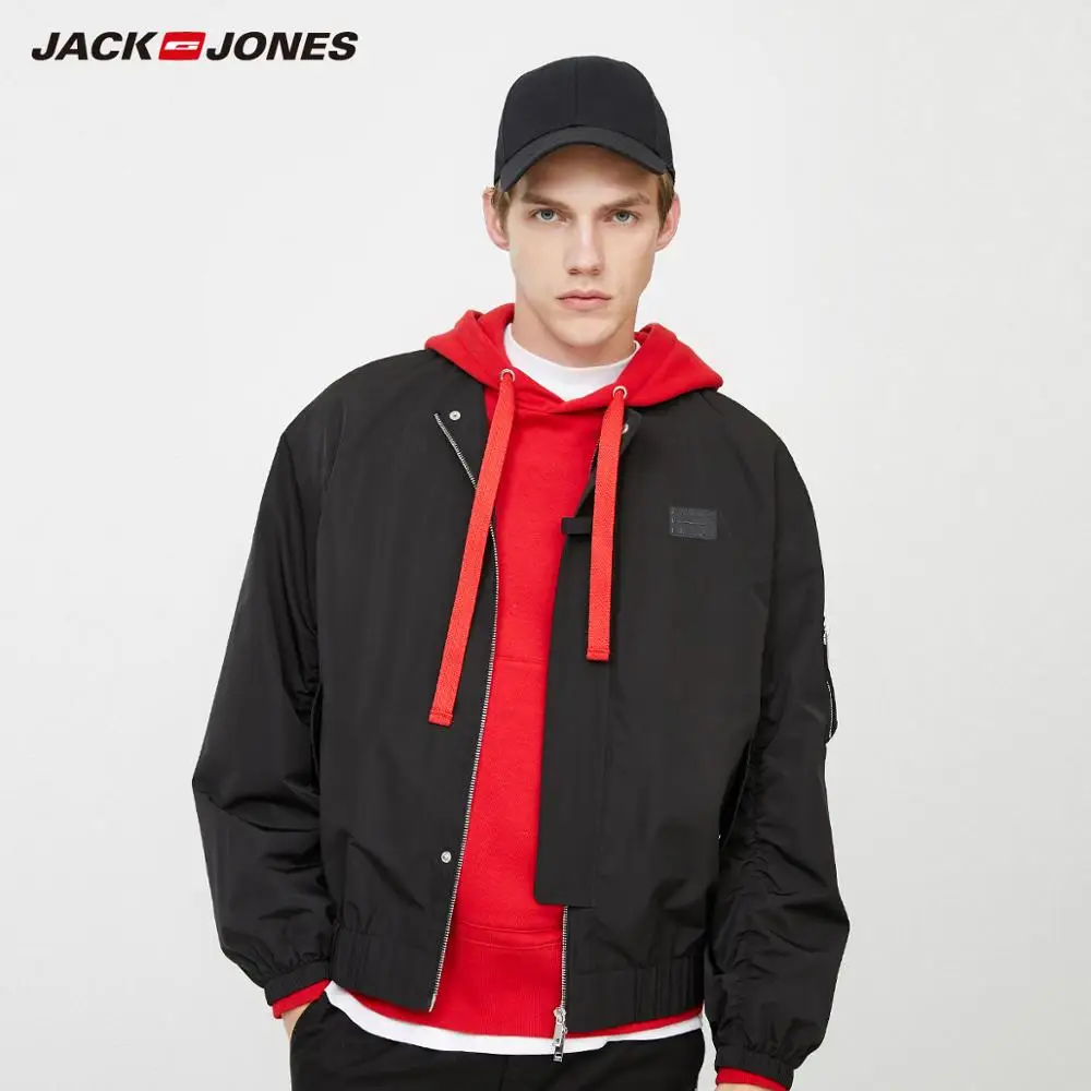 JackJones Men's Pure Color Straight Fit Baseball Collar Fashion Jacket Biker Windproof Men's Jacket Menswear| 220121517 JackJones Men's Pure Color Straight Fit Baseball Collar Fashion Jacket Biker Windproof Men's Jacket Menswear| 220121517
