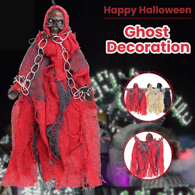 

Illuminate Skull Halloween Skeleton Hanging Ghost Terror Death Prop Party Decor LBShipping