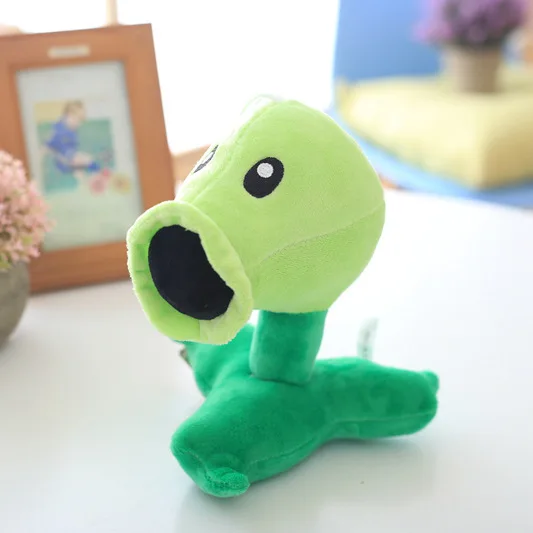 1 шт. PVZ Растения против зомби набор плюшевых игрушек мягкие куклы для торта 20 см Плюшевые Растения против Зомби игрушки Подсолнух для детей - Цвет: Pea shooter