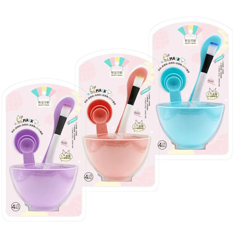 

6PCS Face Mask Mixing Bowl Set Silicone Bowl of Masks Facial Mask Brush Stick Makeup Devices