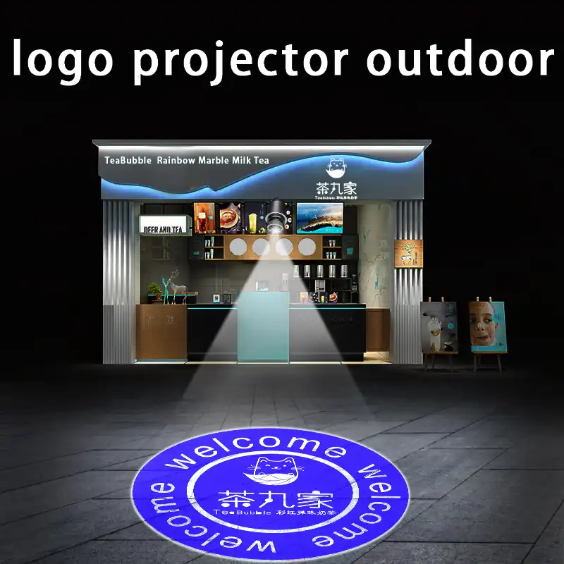 Led Hd Projection Lamp Rotating Outdoor For Advertising Gobo Projector With Manual Zoom