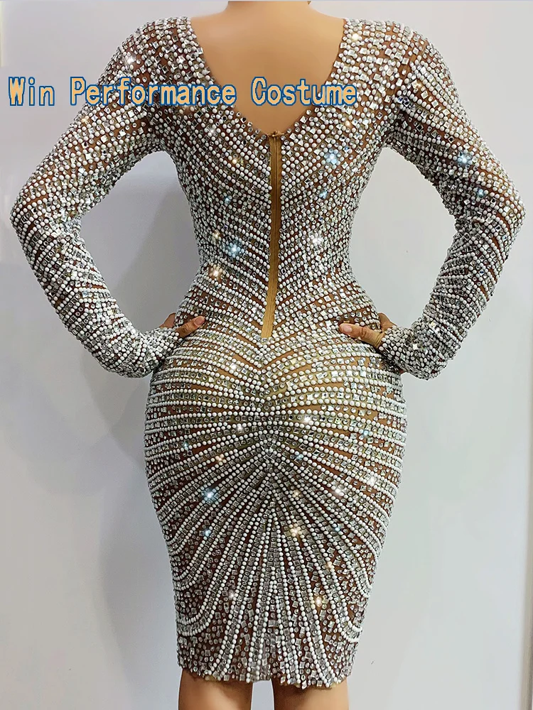 New Fashion One Shoulder V Neck See Through Gold Sequin Beading Sparkly African Black Girls Short Prom Dresses