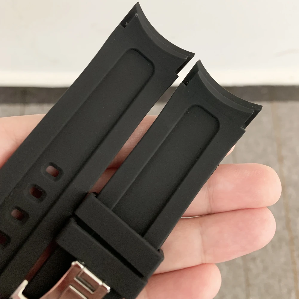 Ремешок для часов Arc Edge, резиновый ремешок, браслет с дугой, ремешок для часов и складная застежка для Casio, для Seiko, сделай сам, сменный