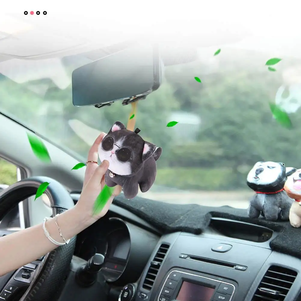 Креативный автомобильный кулон ароматерапия милая кукла висящая 3D животное кошка ароматерапия автомобиль интерьерные украшения Очищающая воздух Ароматерапия