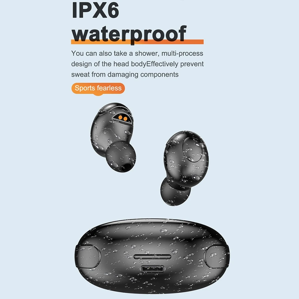 Aoogoor T5 TWS Bluetooth 5 0 Wireless Waterproof Noise Reduction Earphones For IPhone Supports Smart touch Operation