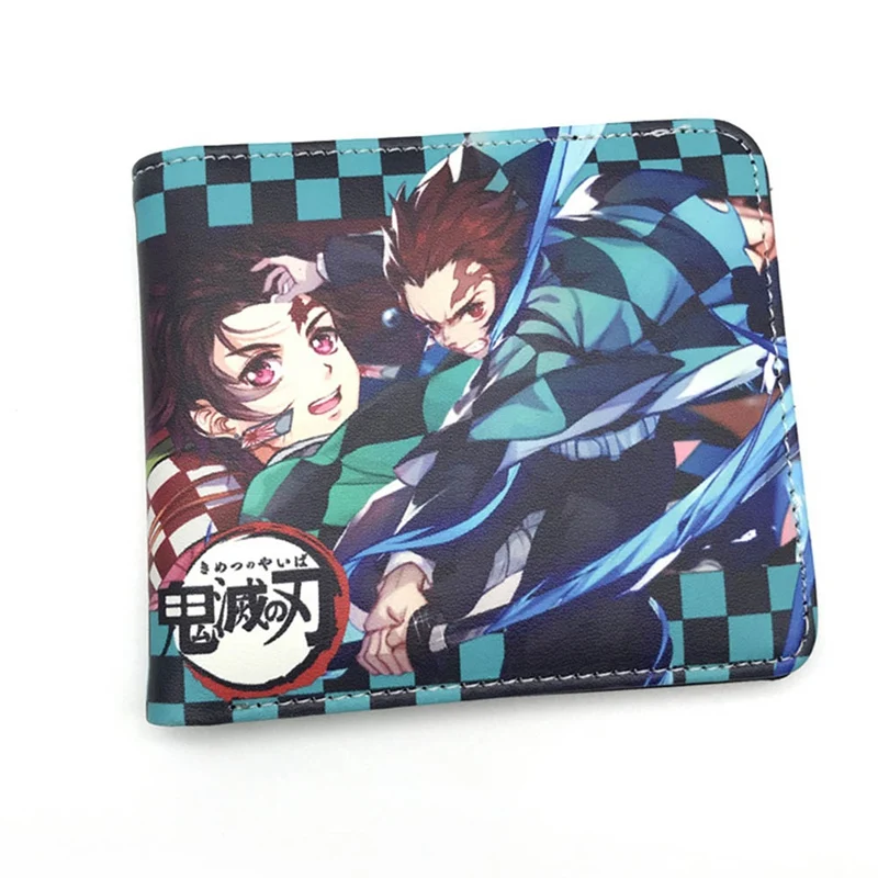 Demon Slayer: Kimetsu no Yaiba Kamado Tanjirou Hashibira Inosuke Кошелек кожаный pu двойной складной кошелек подарочный Кошелек для монет