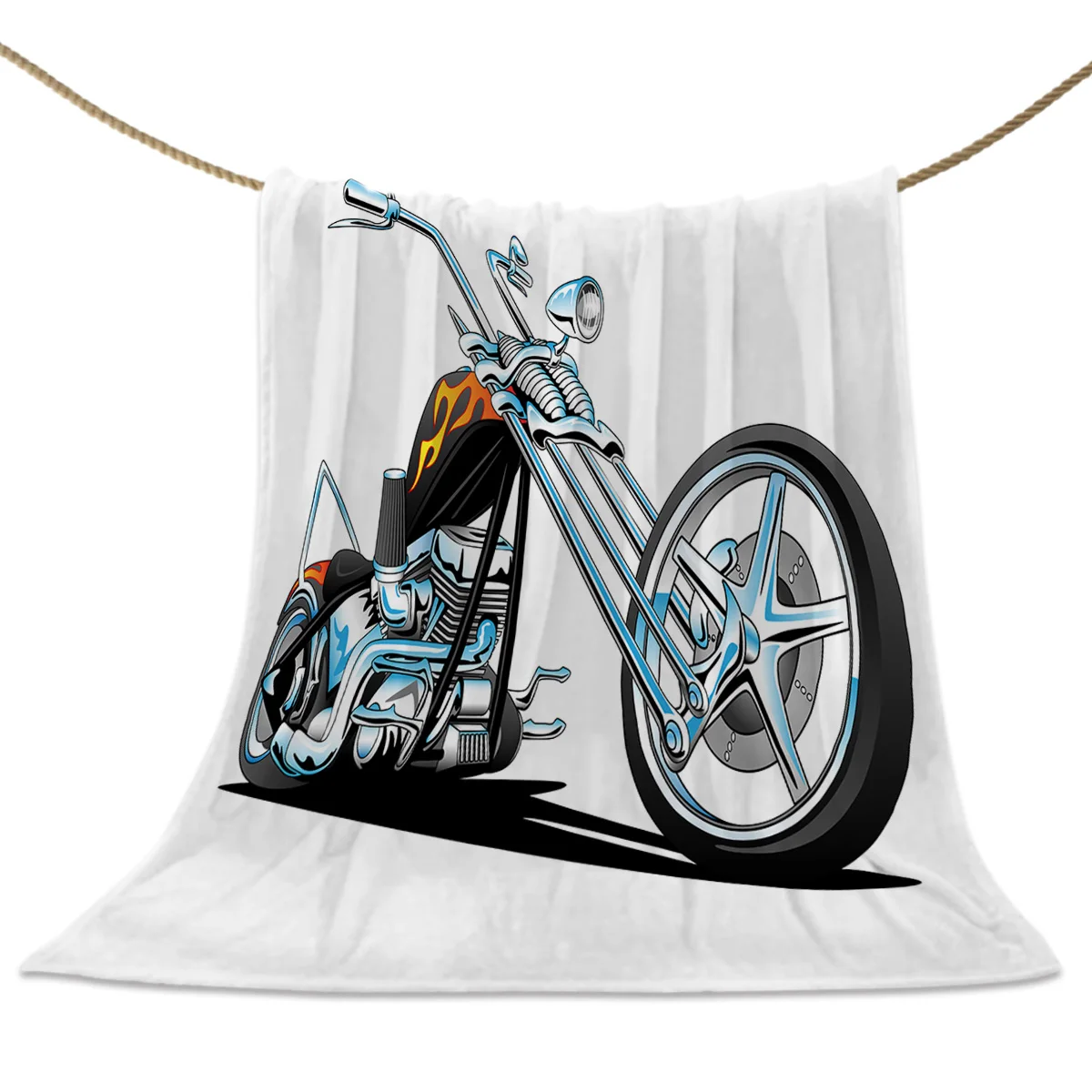 

Flannel Kids Blanket Punk Motorcycle Cartoon Super Warm Soft Baby Blankets Throw on Sofa Bed Travel Bedspread Home Textile