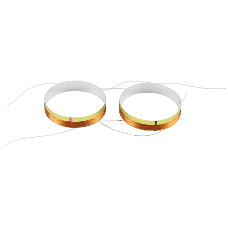 SHEVCHENKO 25.5mm Tweeter Voice Coil 8OHM White Aluminum Co-directional Silver Wire Treble Coil Speaker Accessories 2PCS