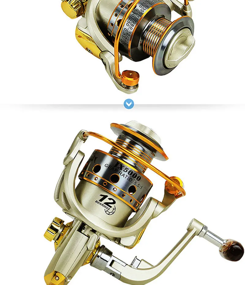 Esferas de Rolamento Acessórios para Pesca Molinete para Pesca com 12 5.5:1 1000-7000series 3 Cheap Carretilhas de pesca