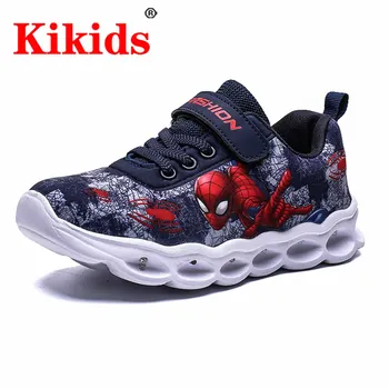 

Kidkids Kids Cartoon Hero Princess Frozen Kid Light Shoes boys Girl Light Up Luminous Sport Sneaker Glow Shoes Kids Soft Shoes