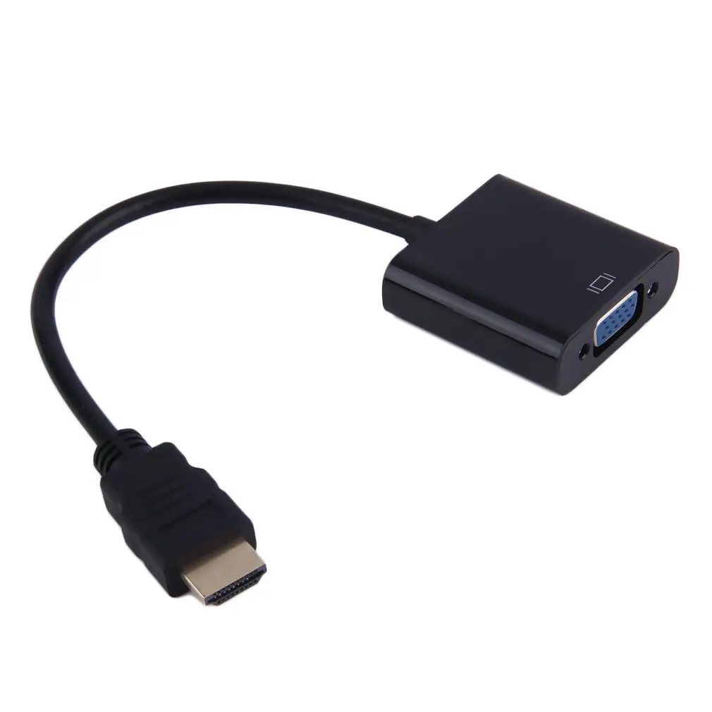 

2016 New 1080P HDMI Male to VGA Female Video Converter Adapter Cable for PC DVD HDTV Black &White