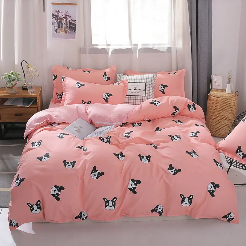 3D Reversible Pug Dog Duvet Cover Set Single Double King