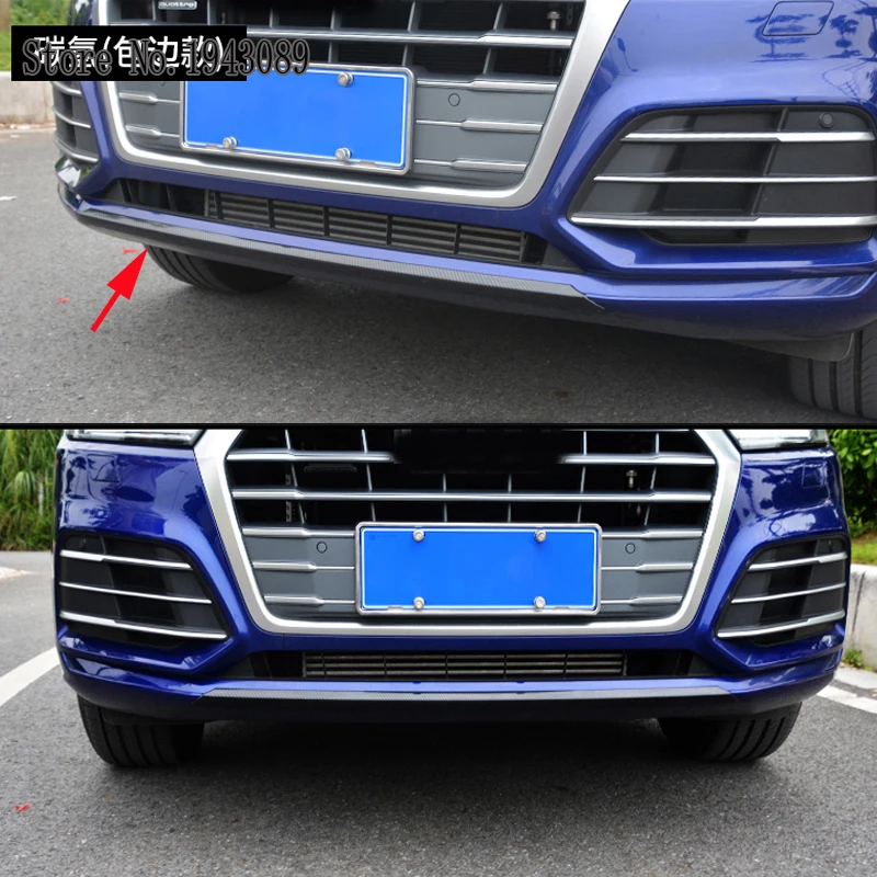 Для Audi Q5L внешний передний нижний бампер Защита Литье Декоративная рамка-крышка ABS Матовый Серебряный авто Стайлинг наклейка