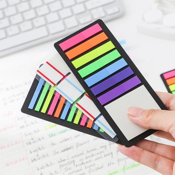 

6 Designs minimal ins style Fluorescence Self Adhesive Memo Pad Sticky Notes Bookmark Marker Student stationery office Supplies