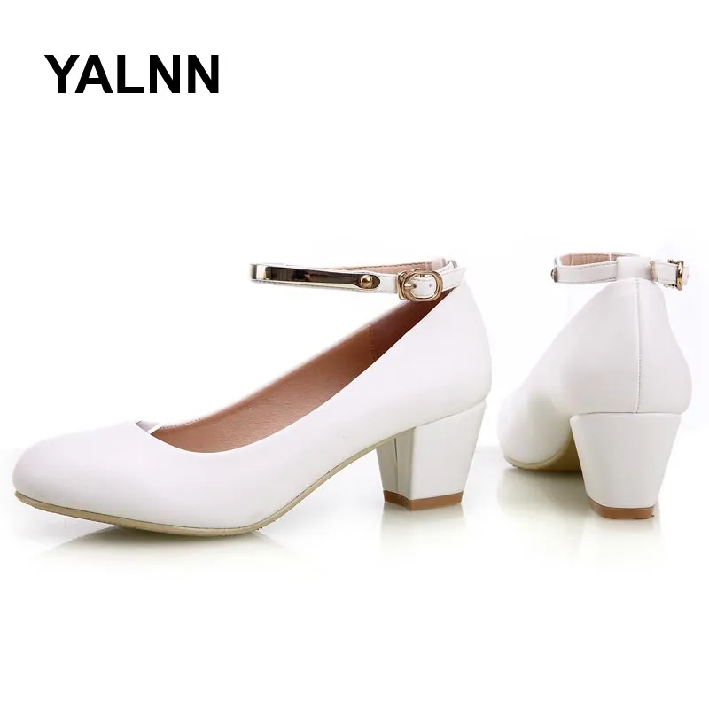 

Yalnn High Heels Pumps Women Shoes Pumps Sexy Heel Luxury Women Shoes Heels for Ladies Dress Round Heel Buckle Pumps for Ladies