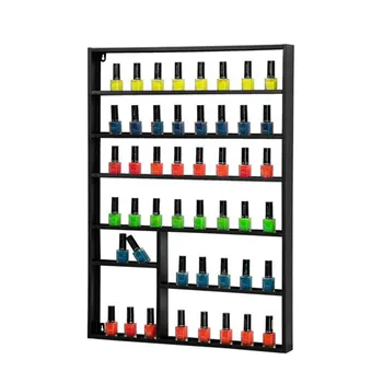 

[US-W]6 Tier Metal Nail Polish Display Organizer Wall Rack Holder Black