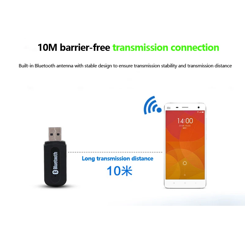 Портативный Миниатюрный Bluetooth приемник V2.1 беспроводной музыкальный