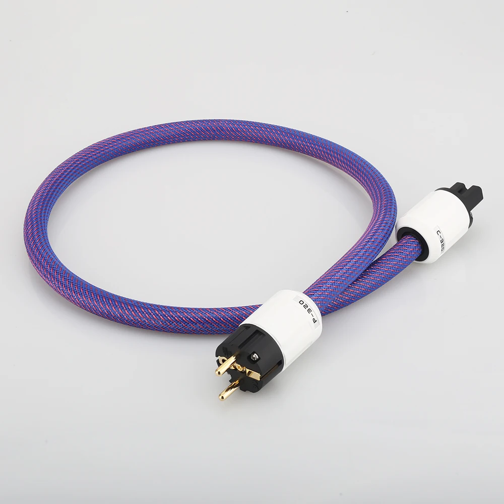 

P102 Audiocrast Schuko Power Cable HIFI Power Cable High Purity Copper Audiophile Power Cord For CD Ampliferhome theatre HIFI