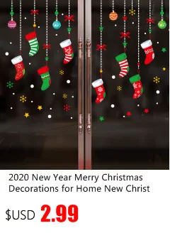 Новогодние рождественские украшения для дома Снежинка хижина настенный стикер для магазина оконное стекло украшение Съемная наклейка из ПВХ