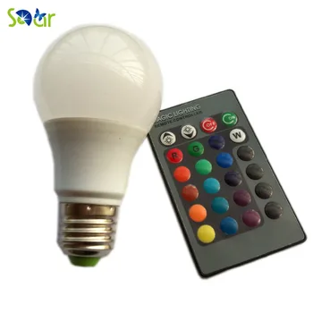 

3W E27 3W 5W 10W RGB LED Bulb 16 Color LED Spotlight with IR Remote Controller AC85-265V Spot LED Lamp for Home Party Decoration