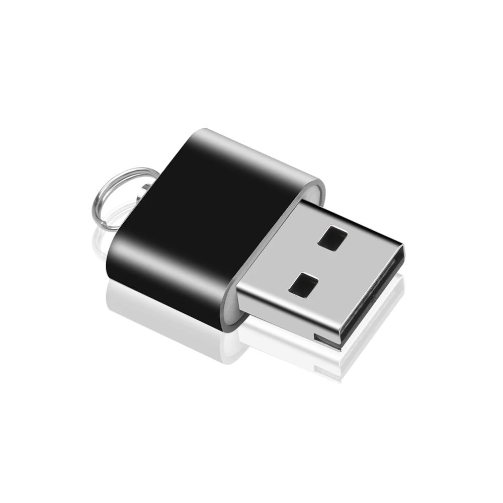 Адаптер USB карта памяти Mini считыватель кодов высокого Скорость USB 2,0 Интерфейс адаптер объектива для камер Micro SD TF T-flash карта памяти для устройства чтения sd-карт для ПК - Цвет: Черный
