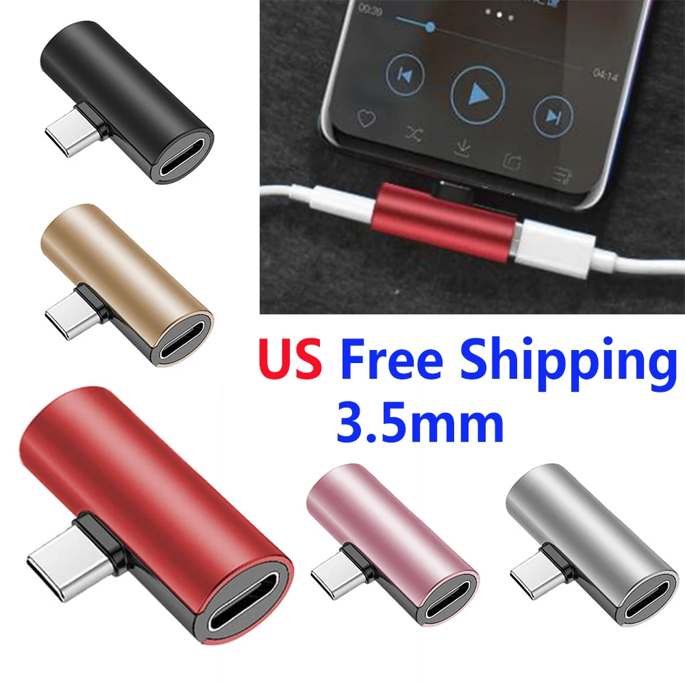Mobile Phone Accessories Type C Charging Adapter Portable Android Adapter Hot Selling 3 5mm Headphone 2 in 1Adapter 2020 News