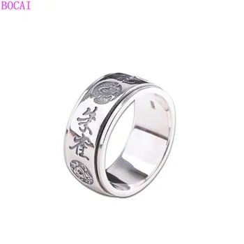 

S925 stering Silver rings for men and women retro Thai silver craft Blue Dragon white tiger female fashion jewelry rings