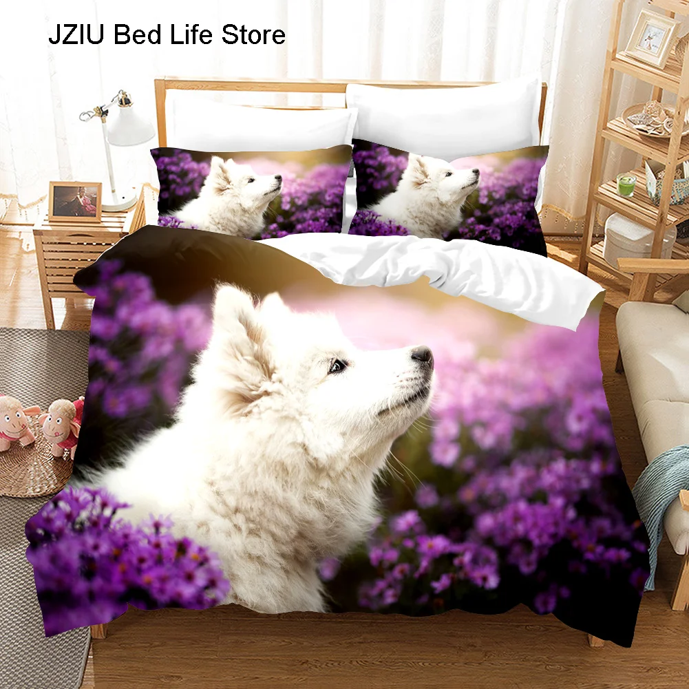 3D Samoyed ħ Ʈ Pillowcase Ʈ ü  ŷ ħ ħ ٰ ̺ Ŀ Ʈ