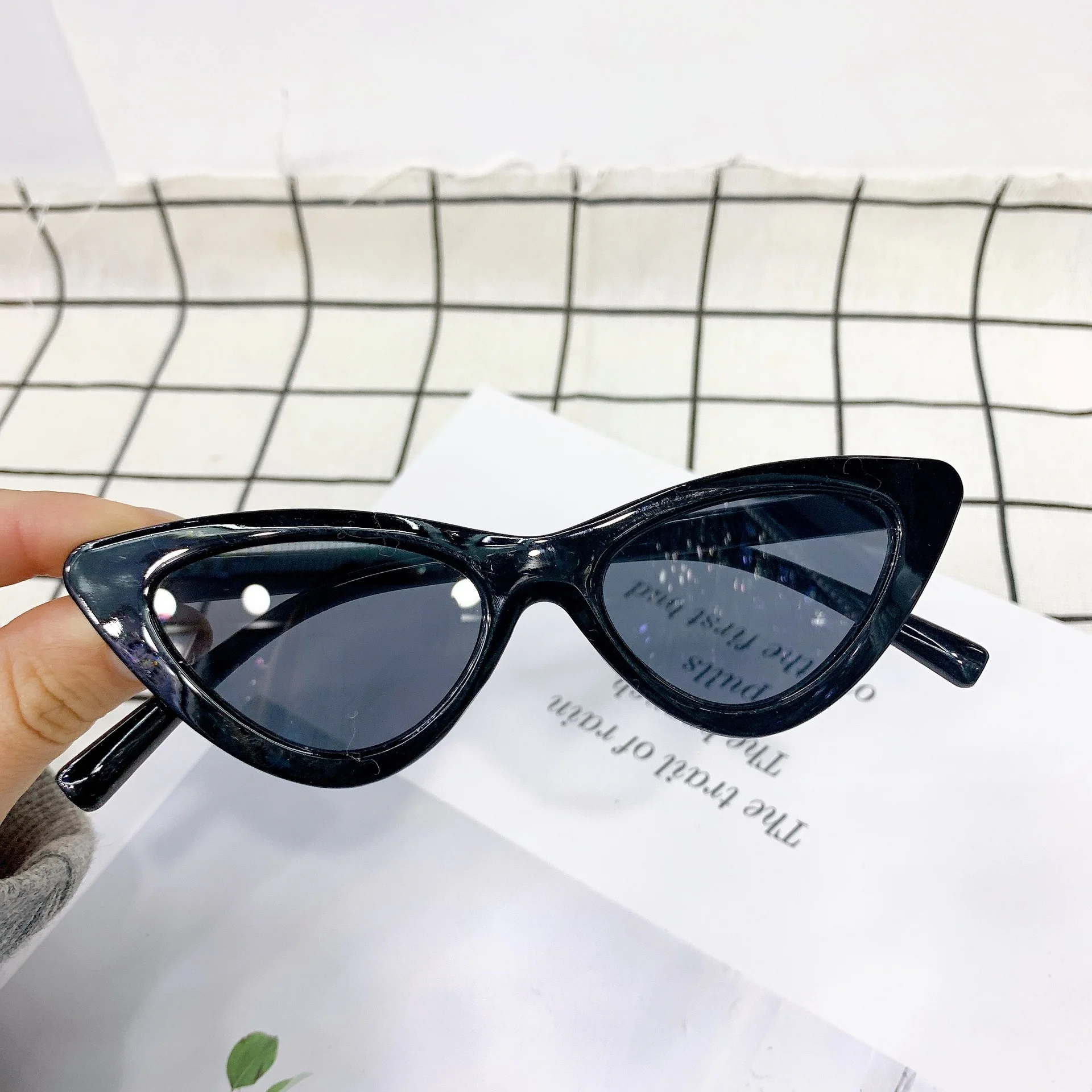 Sunglasses children's small frame cat's eye plastic frame glasses 9014 trendy children's Sunglasses cat's Eye kids sunglasses children sunglasses