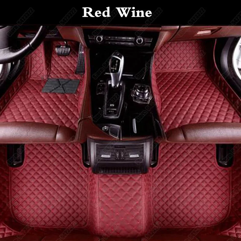 Автомобильный коврик, покрытие, автомобильный коврик для BMW 3 серии E46 E90 F30 G20 320i 325i 330i 335i 340i, кожаные автомобильные коврики на заказ - Название цвета: Red Wine