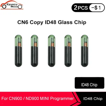 

KEYECU 5 Pcs/lot CN6 Copy ID48 ID 48 Chip Transponder Glass Chip Blank Cloner Car Key Chip for CN900 / ND900 MINI Key Programmer