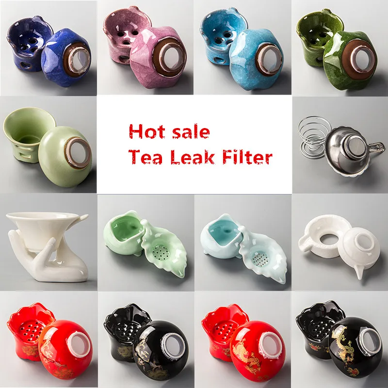 2021 Chinese Tea Strainers Ceramic Hand Holding Tea Leaf Filter