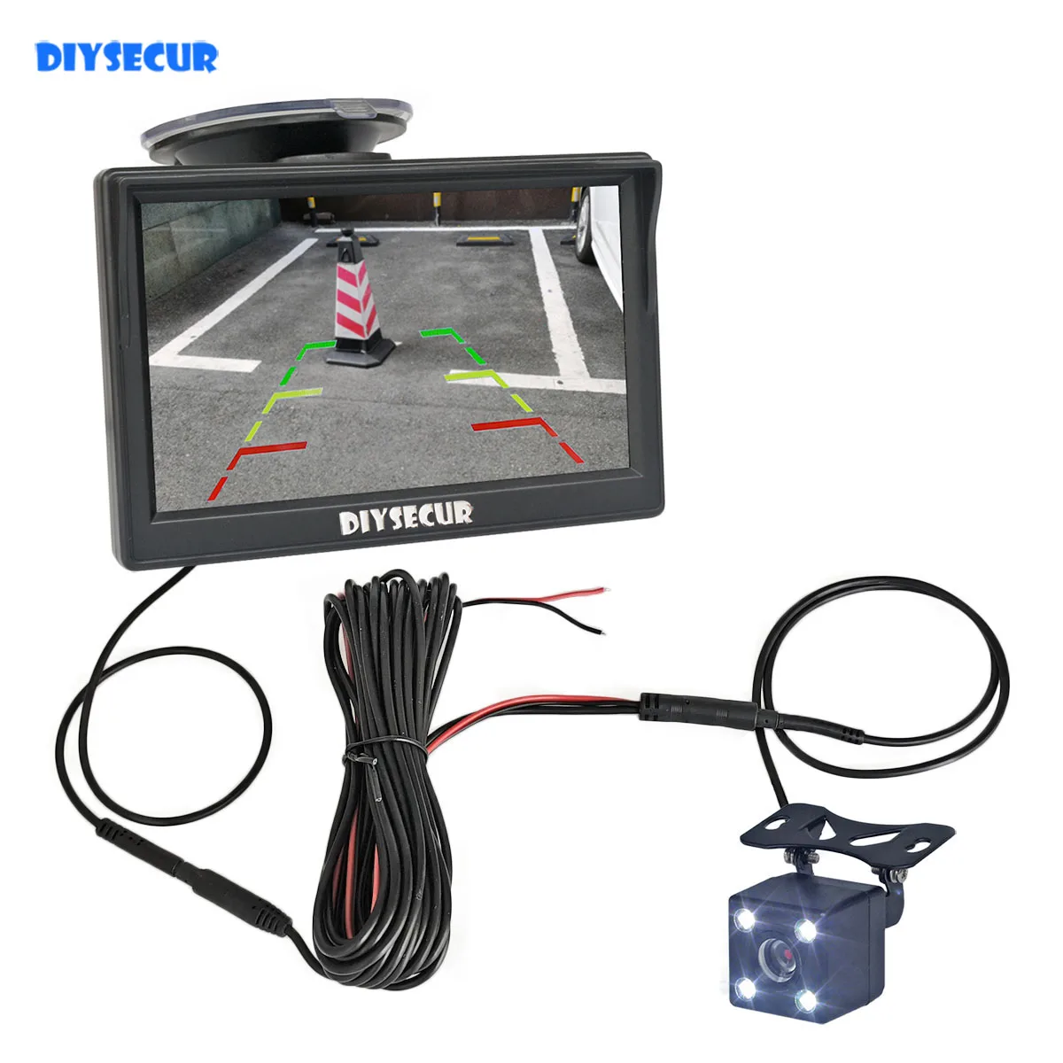 DIYSECUR 5" TFT LCD Car Monitor Vehicle Rear View Reverse Backup Camera Video Parking System | Автомобили и мотоциклы