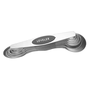 

Metal Magnetic Measuring Spoons with Double Sided Stainless Steel Measuring Scoops Set with Leveler Pick for Measuring Dry