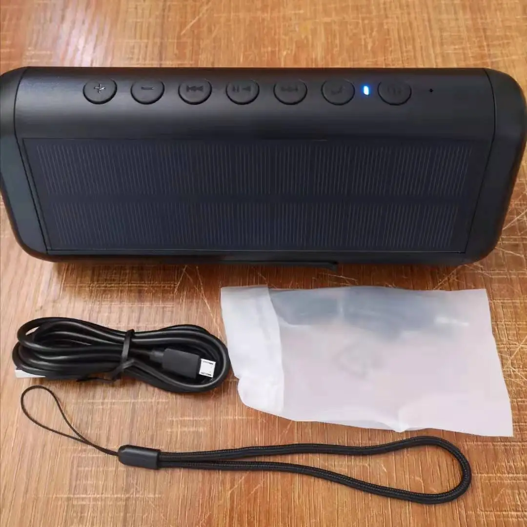 Водонепроницаемый Bluetooth динамик портативная колонка беспроводная стерео музыкальная коробка солнечный внешний аккумулятор бумбокс MP3 громкий динамик наружный динамик s