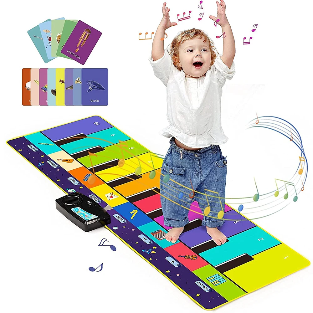 Музыкальный коврик для апинино детей клавиатура малышей с 8 инструментами